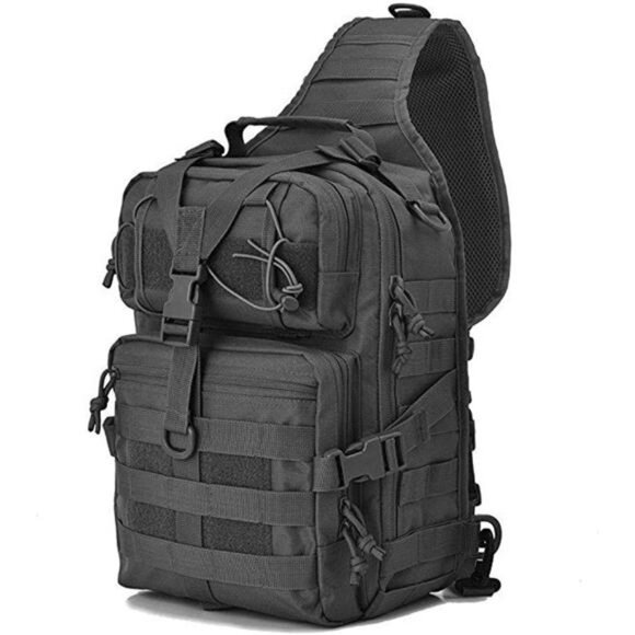 Sling Bag Crossbody Backpack for Travel Black - Picture 1 of 6